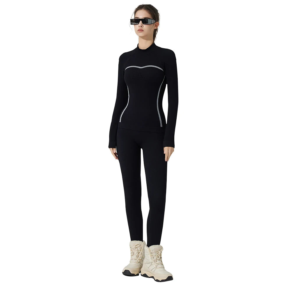 OhSunny Thermal Ski Underwear Women Base Layer Set