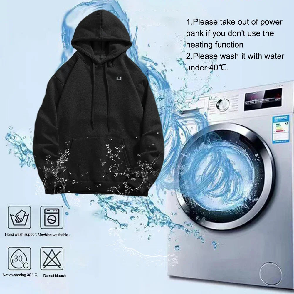 USB Heated Hoodie for Men and Women with 3 Heat Levels
