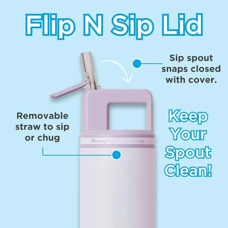Alpine Flip N Sip 20 Oz Insulated Stainless Steel Water Bottle