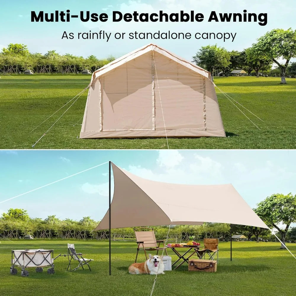 Inflatable Camping Tent with Pump Easy Setup Waterproof Design