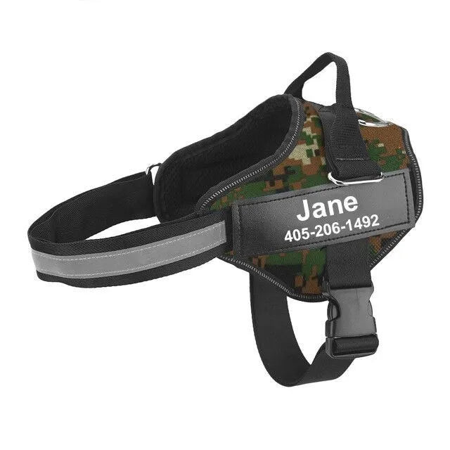 Adjustable Reflective Dog Harness Vest for Small Large Dogs