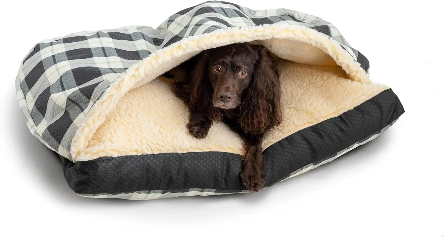 Cozy Cave Rectangle Dog Bed for Medium and Large Dogs