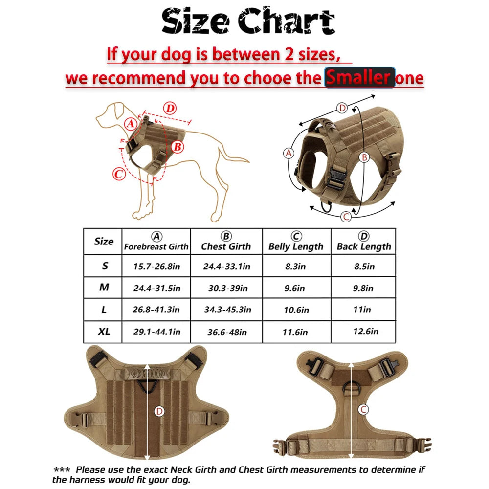 Large Dog Harness And Leash Set For German Shepherds