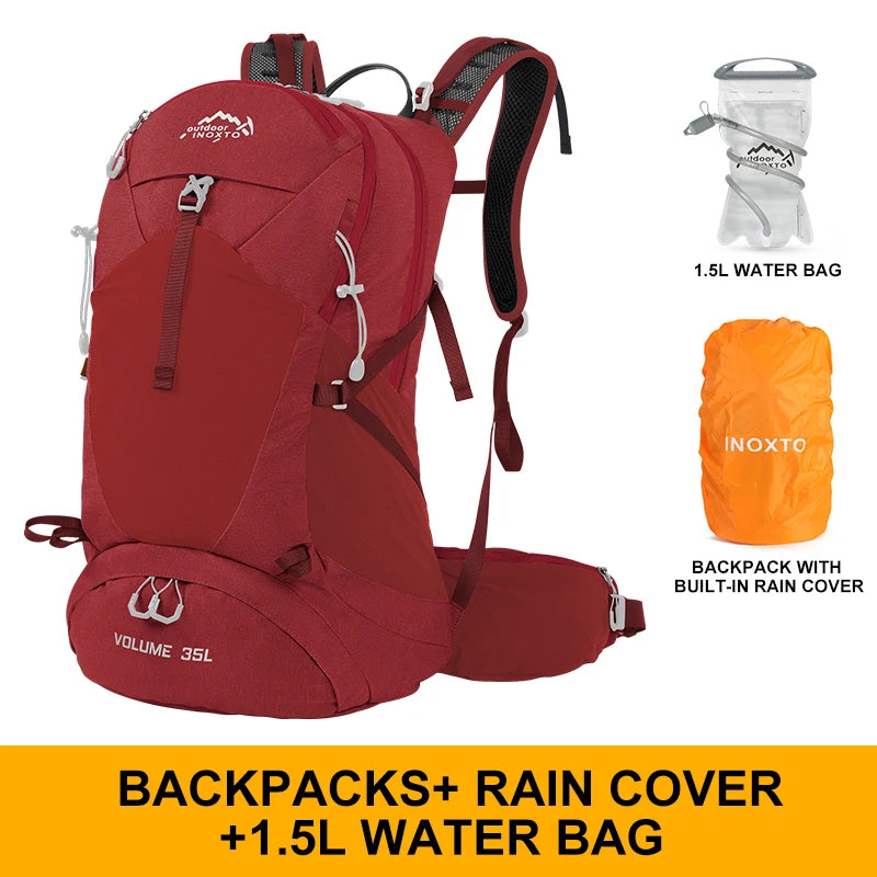 Unisex 35L Mountaineering Backpack Waterproof Hiking Bag