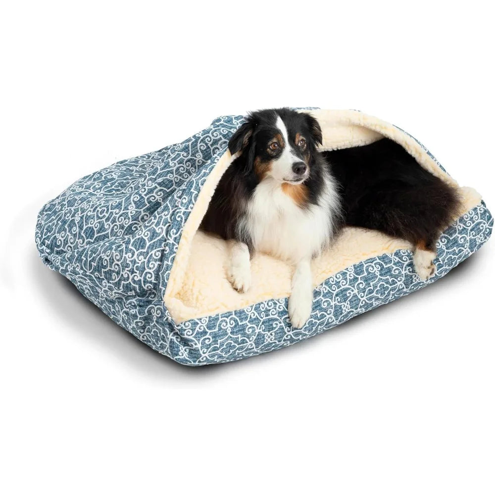 Cozy Cave Rectangle Dog Bed for Medium and Large Dogs