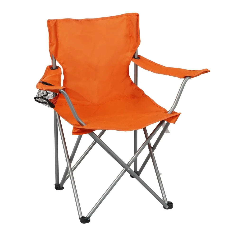 2 Pack Folding Camp Chairs With Cup Holder Portable