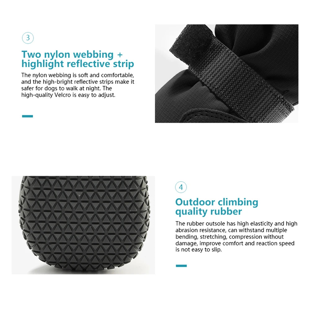 Waterproof Non Slip Dog Boots For Large Dogs Winter