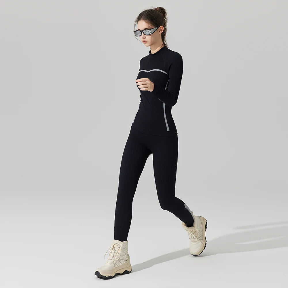 OhSunny Thermal Ski Underwear Women Base Layer Set