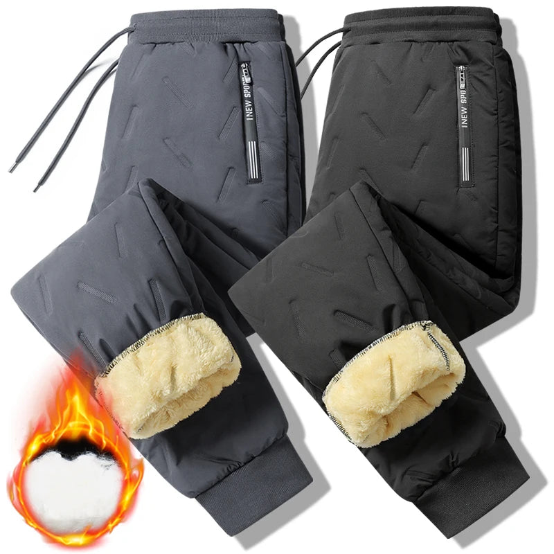 Winter Thickened Women Pants Drawstring Warm Trousers