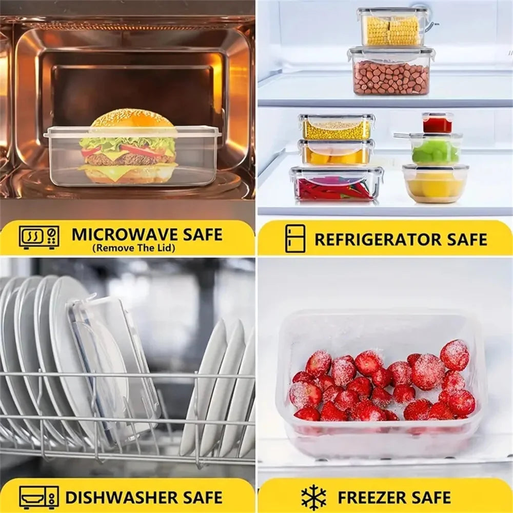 24Pc Reusable Kitchen Storage Containers With Flip Lids