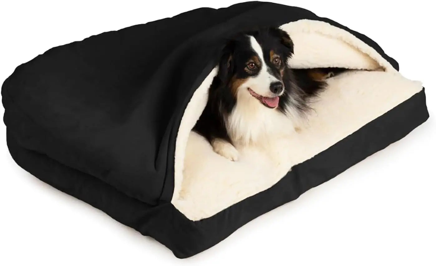 Cozy Cave Rectangle Dog Bed for Medium and Large Dogs