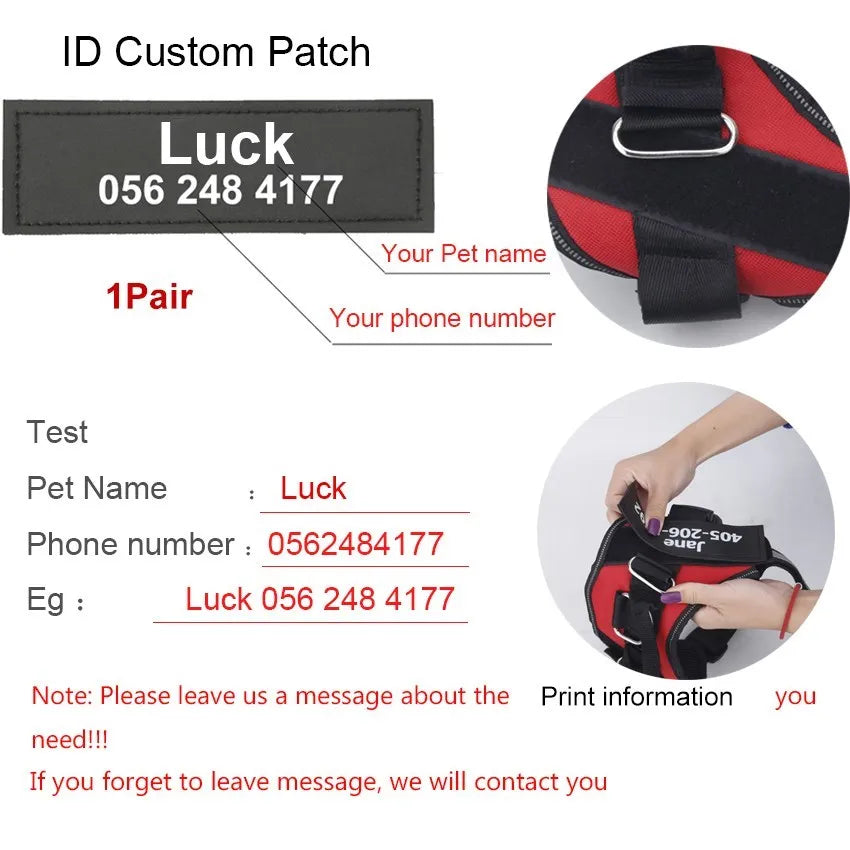 Adjustable Reflective Dog Harness Vest for Small Large Dogs