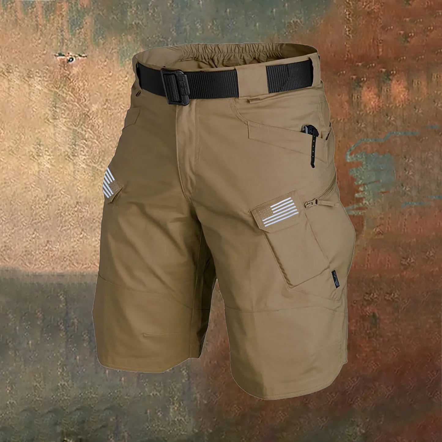 NoEnName_Null Men's Waterproof Cargo Tactical Shorts Summer Outdoor