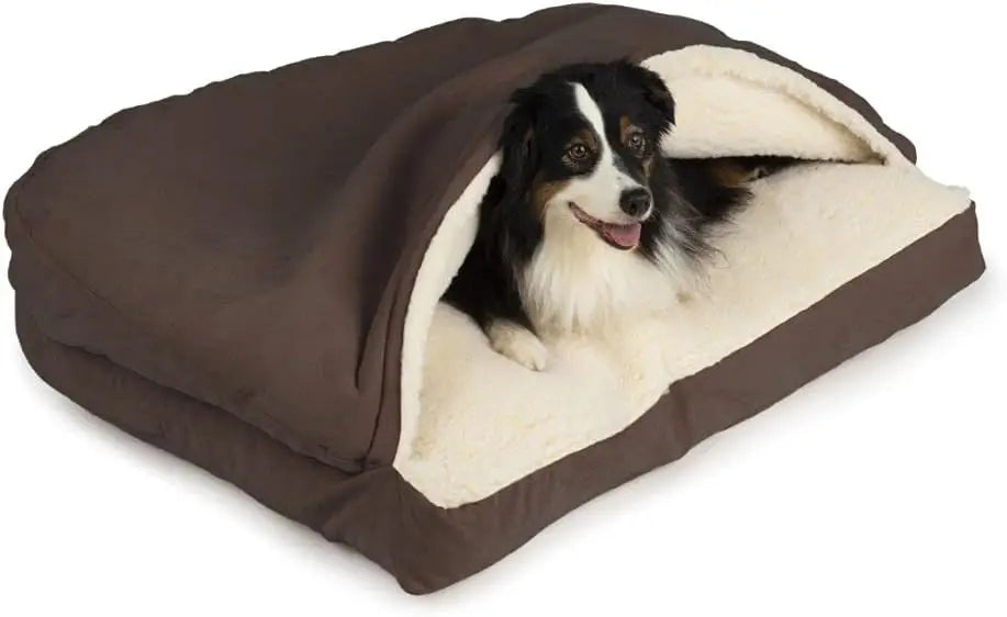 Cozy Cave Rectangle Dog Bed for Medium and Large Dogs