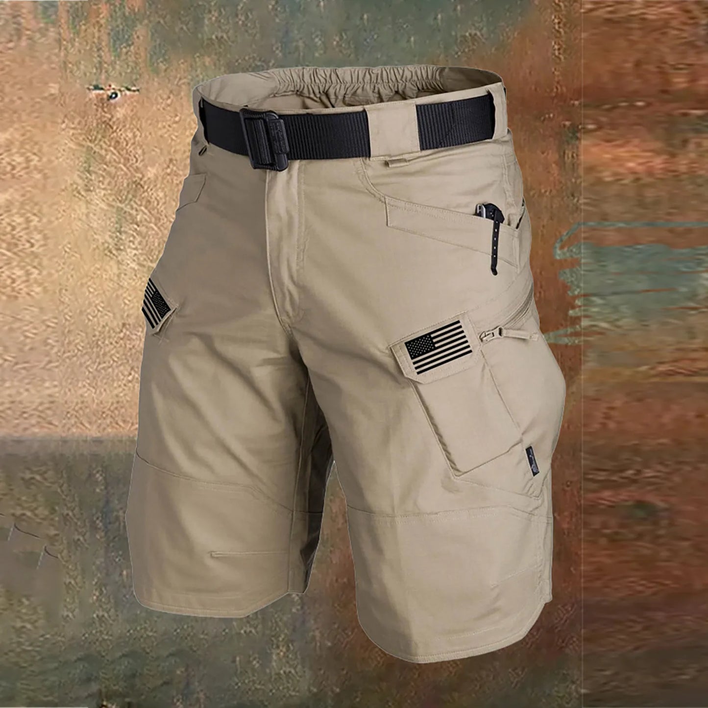 NoEnName_Null Men's Waterproof Cargo Tactical Shorts Summer Outdoor
