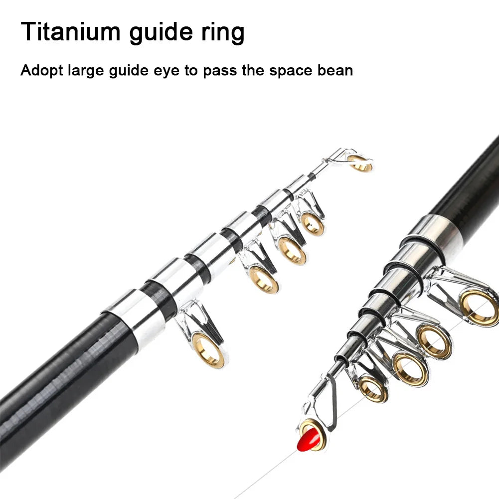 Portable Telescopic Fishing Rod with Reel for Travel Adventures
