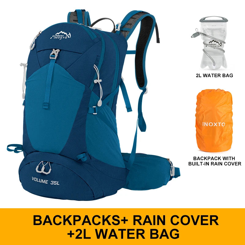 Unisex 35L Mountaineering Backpack Waterproof Hiking Bag