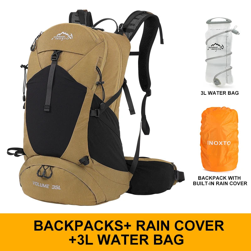 Unisex 35L Mountaineering Backpack Waterproof Hiking Bag