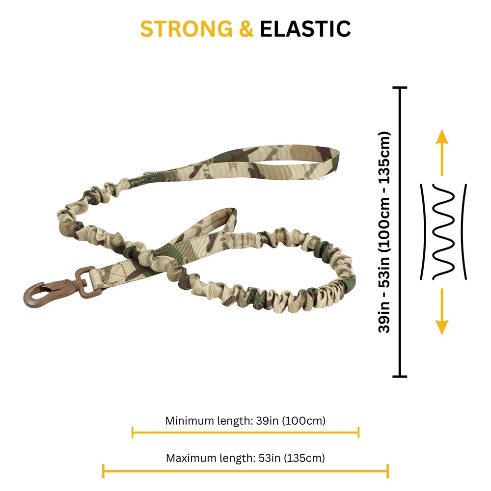 Adjustable Military Dog Harness Leash Collar Set for Training