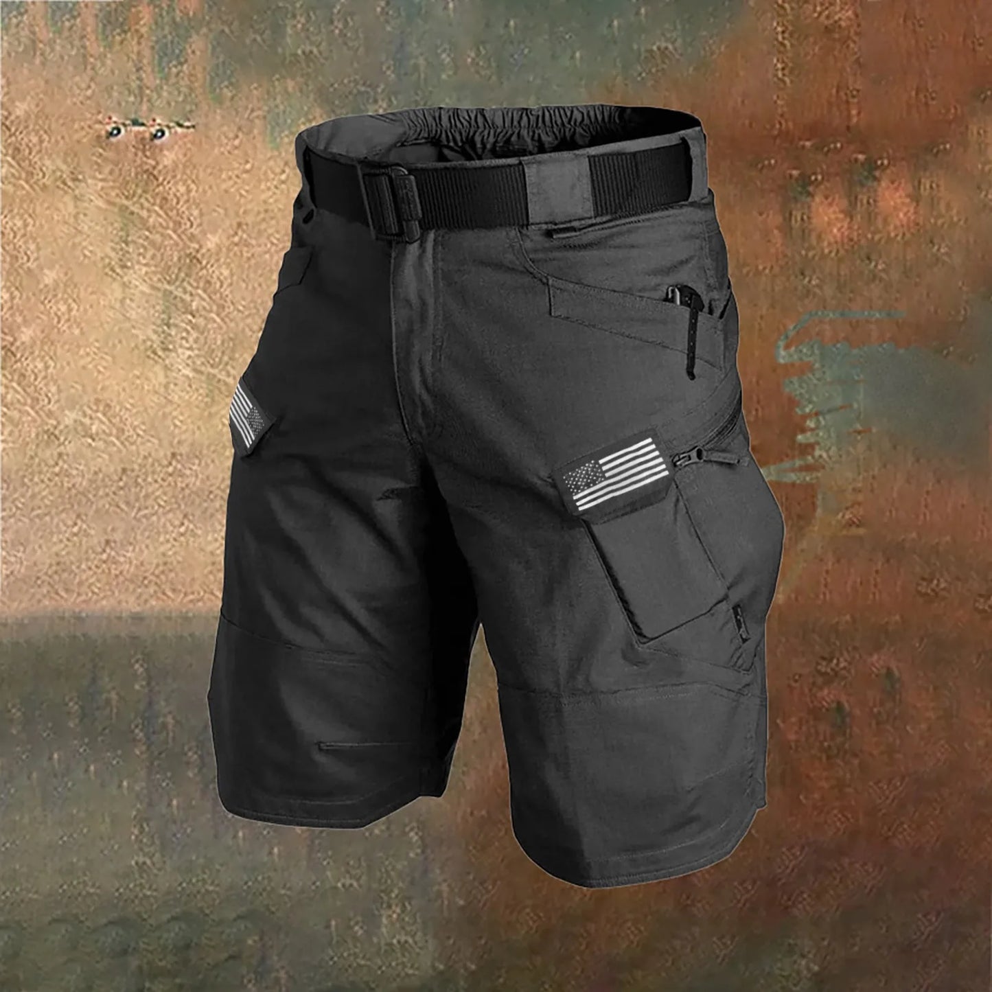 NoEnName_Null Men's Waterproof Cargo Tactical Shorts Summer Outdoor