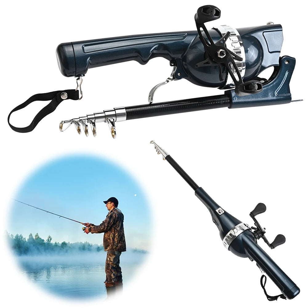 Portable Telescopic Fishing Rod with Reel for Travel Adventures