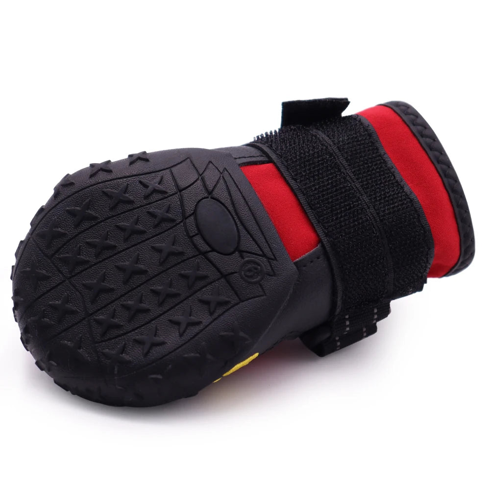 Winter Warm Dog Shoes Waterproof Anti Slip Fleece Boots