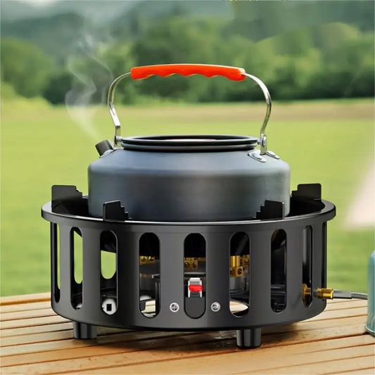 7 Core Camping Stove High Power Gas Burner Windproof