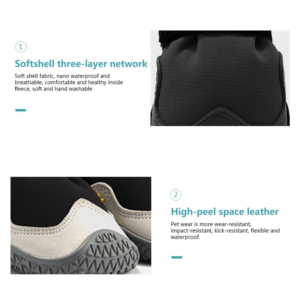 Waterproof Non Slip Dog Boots For Large Dogs Winter