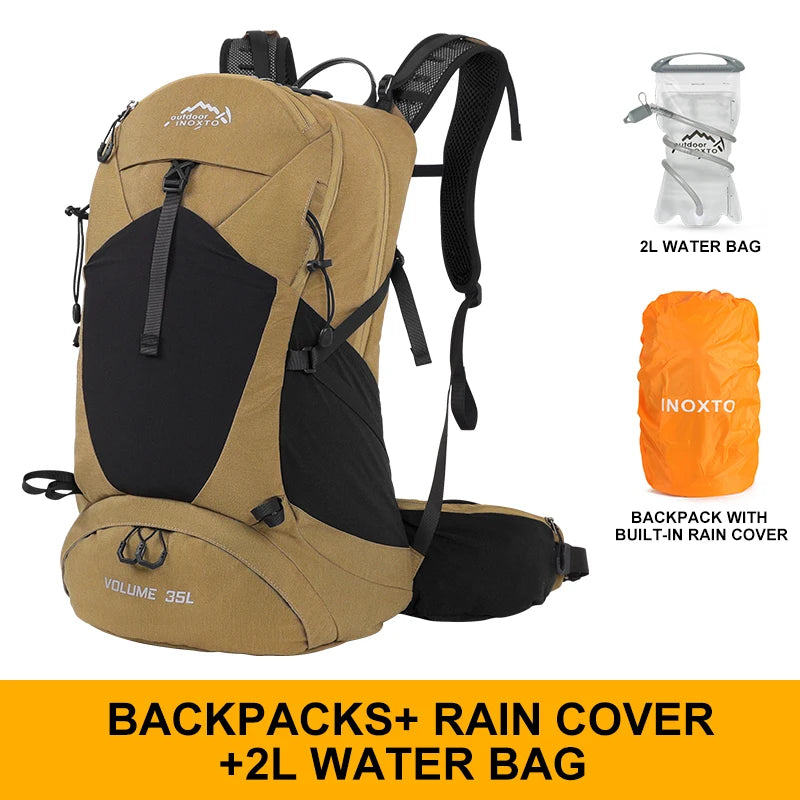Unisex 35L Mountaineering Backpack Waterproof Hiking Bag