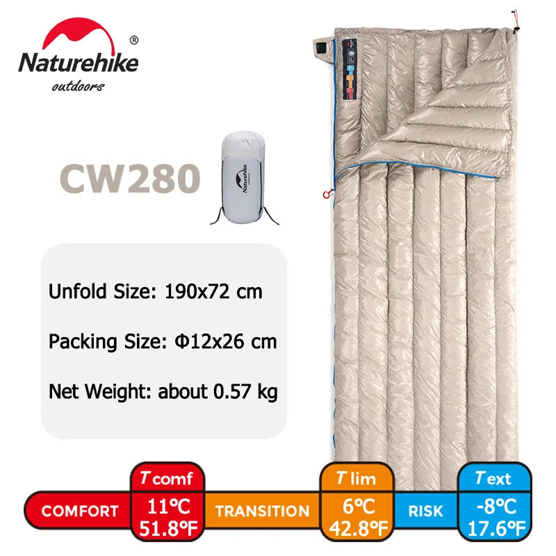 Naturehike Ultralight Goose Down Sleeping Bag for Winter Camping