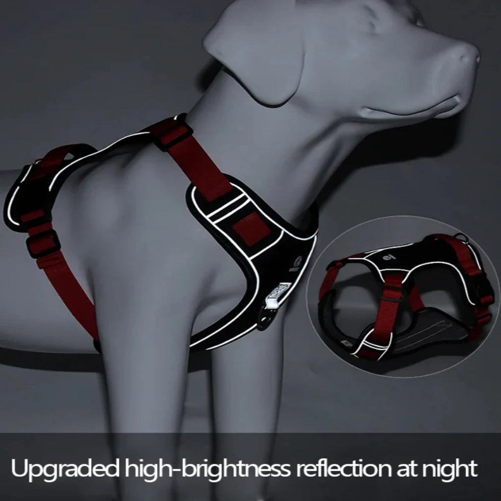 Reflective Dog Harness 1680D Waterproof Oxford Vest Large