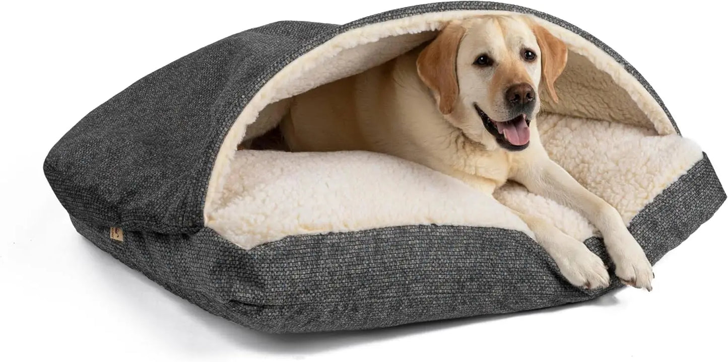 Cozy Cave Rectangle Dog Bed for Medium and Large Dogs