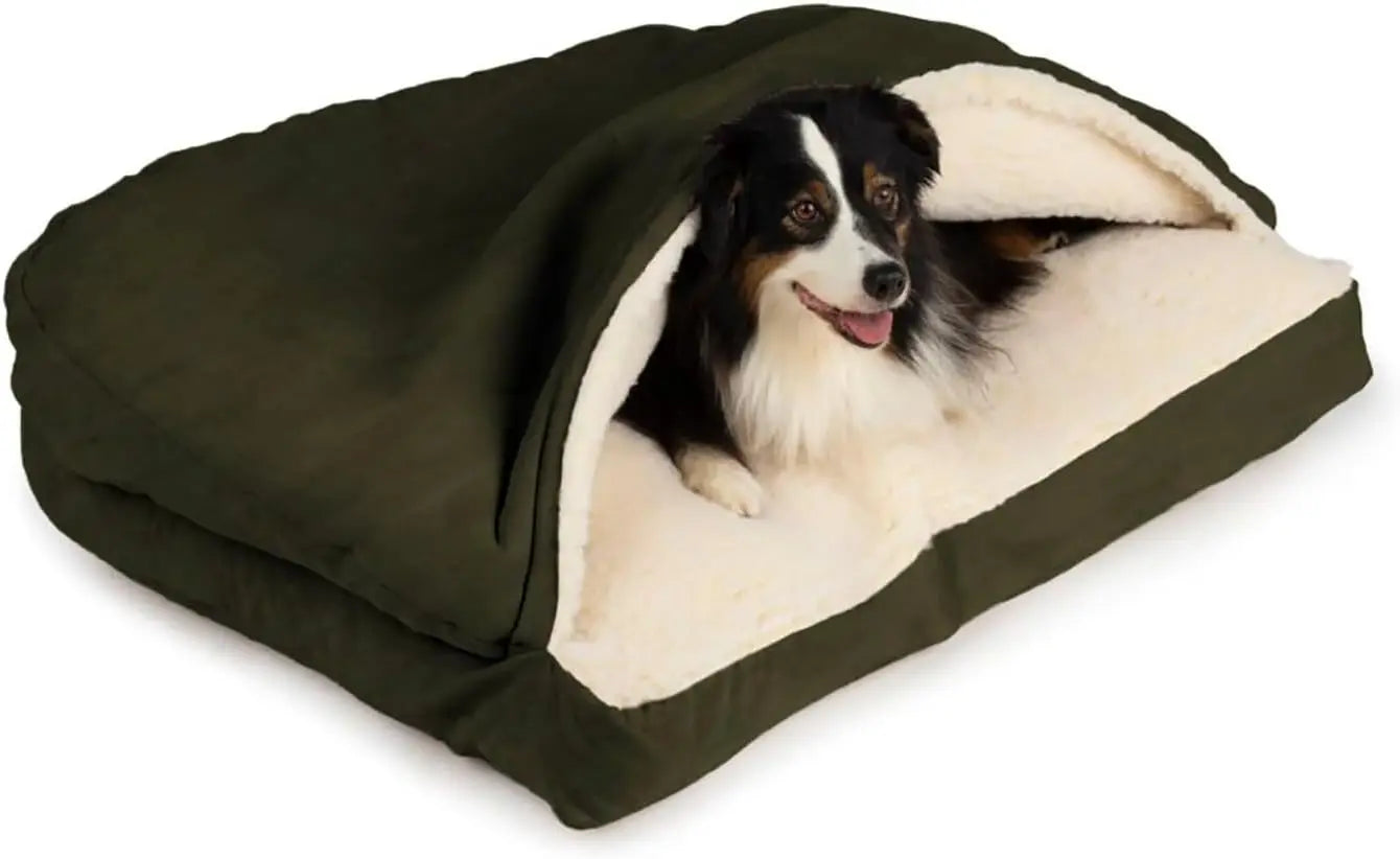 Cozy Cave Rectangle Dog Bed for Medium and Large Dogs
