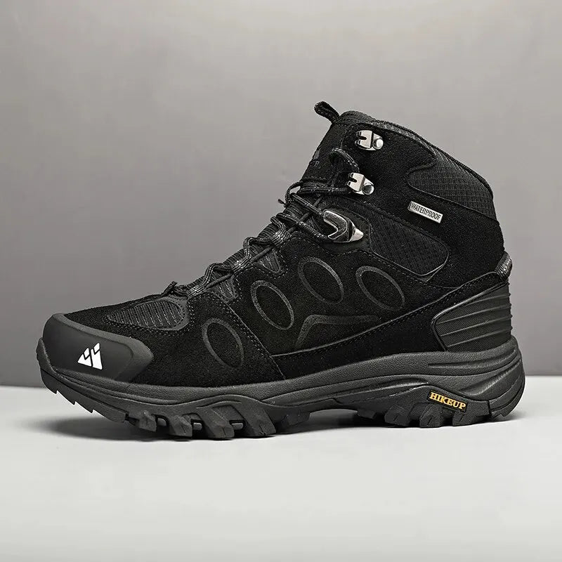 HikeUp High Top Men Hiking Boots Non Slip Trekking Shoes