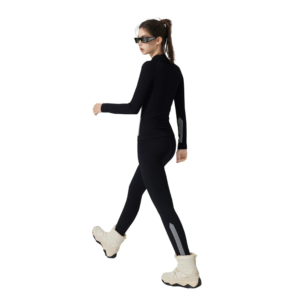 OhSunny Thermal Ski Underwear Women Base Layer Set