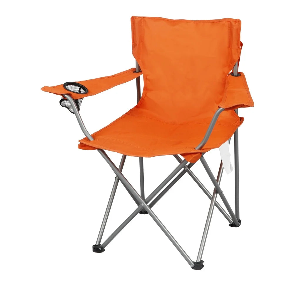 2 Pack Folding Camp Chairs With Cup Holder Portable