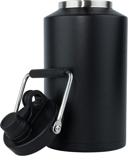 Insulated One Gallon Stainless Steel Jug with Handle for Drinks