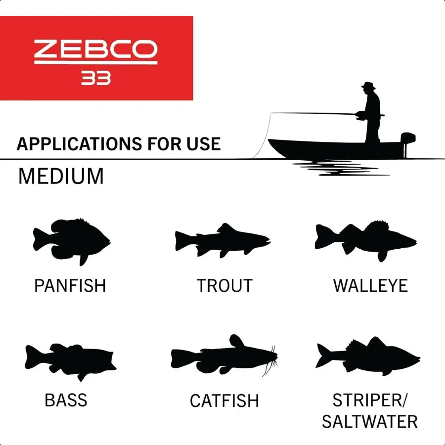 Zebco 33 Spincast Reel and Fishing Rod Combo for Ocean Fishing