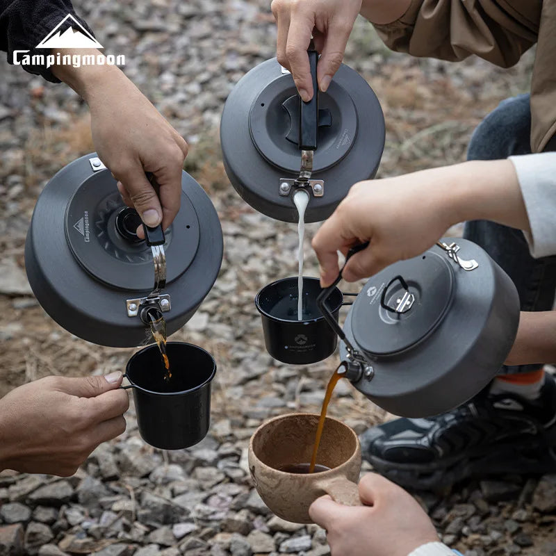 Campingmoon Outdoor Kettle Multi Use Alloy 0.8L 1L 1.5L