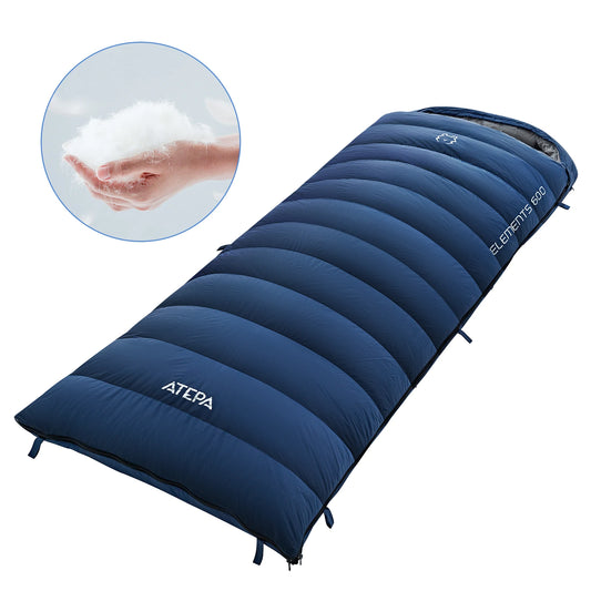 ATEP Super Long Hooded Down Sleeping Bag Waterproof Warm
