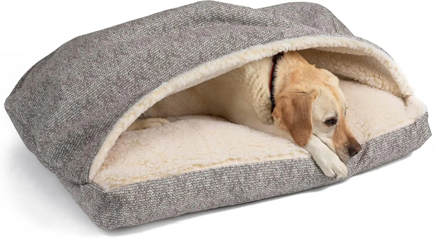 Cozy Cave Rectangle Dog Bed for Medium and Large Dogs
