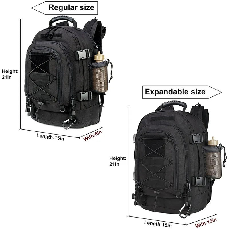 LQARMY 60L Military Tactical Backpack MOLLE Assault Rucksack