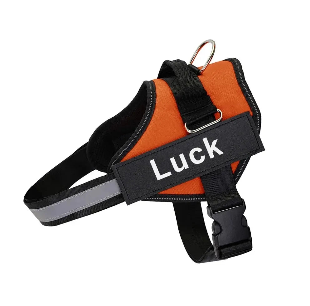 Customized Reflective Breathable Dog Harness With ID Patch