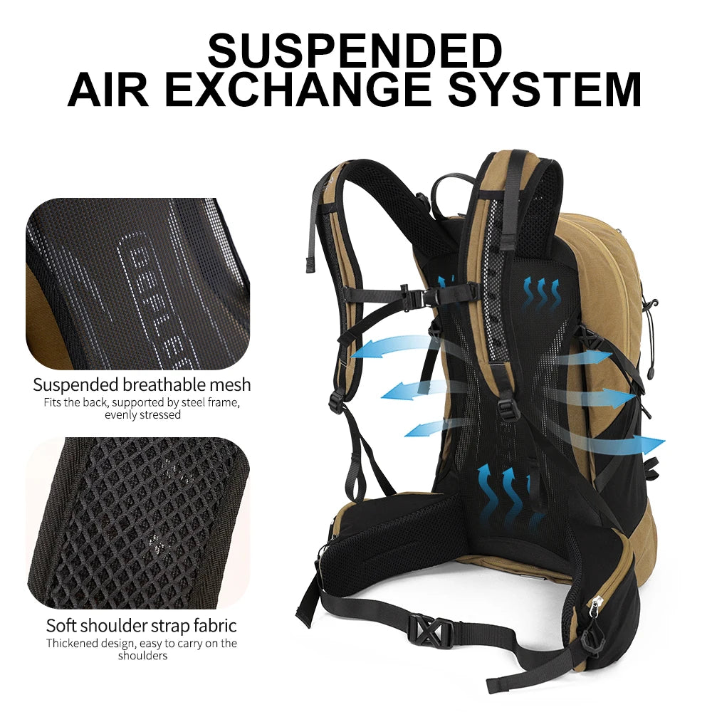Unisex 35L Mountaineering Backpack Waterproof Hiking Bag