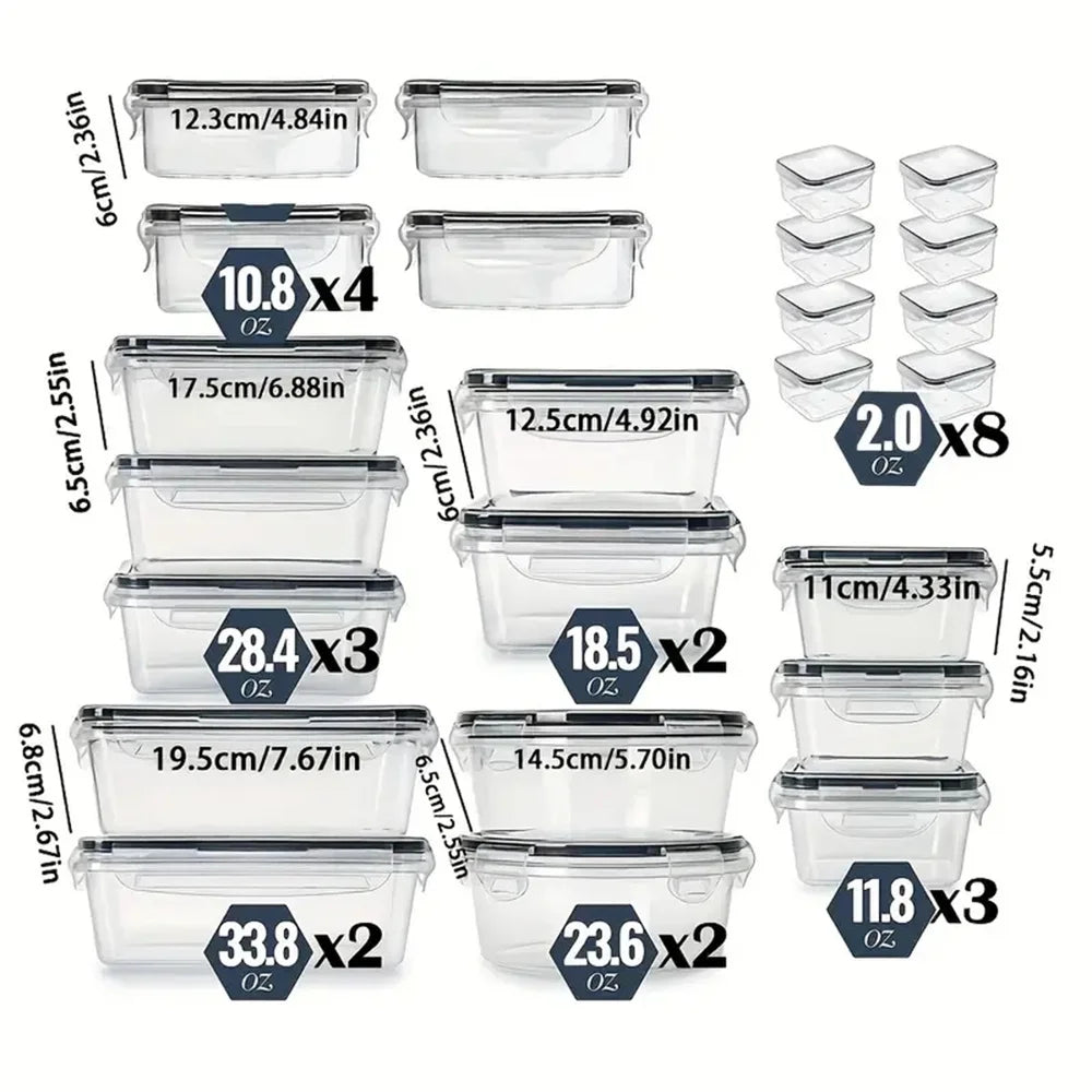24Pc Reusable Kitchen Storage Containers With Flip Lids