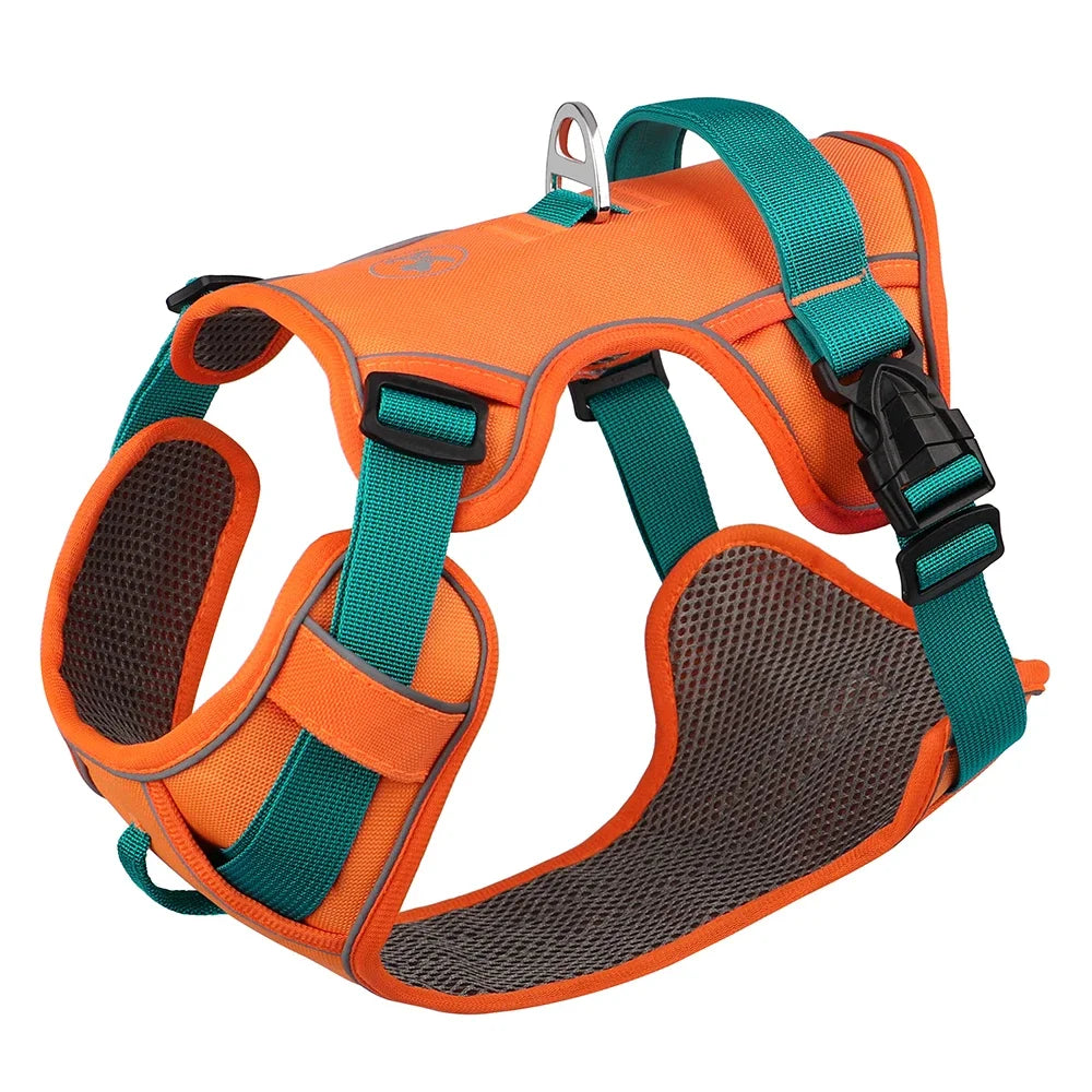 Reflective Mesh Dog Harness Adjustable Nylon Vest for All Breeds