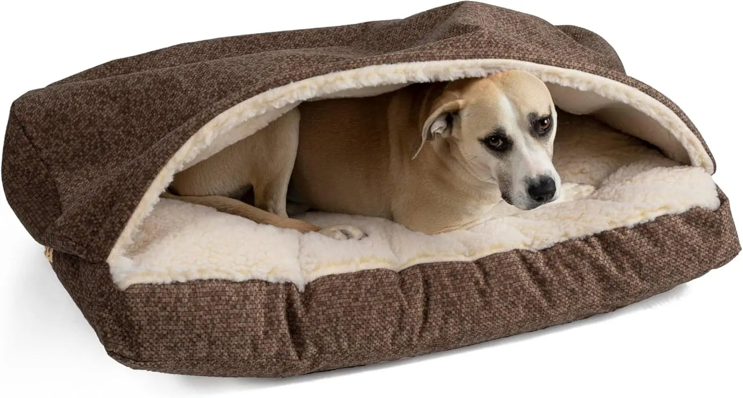 Cozy Cave Rectangle Dog Bed for Medium and Large Dogs