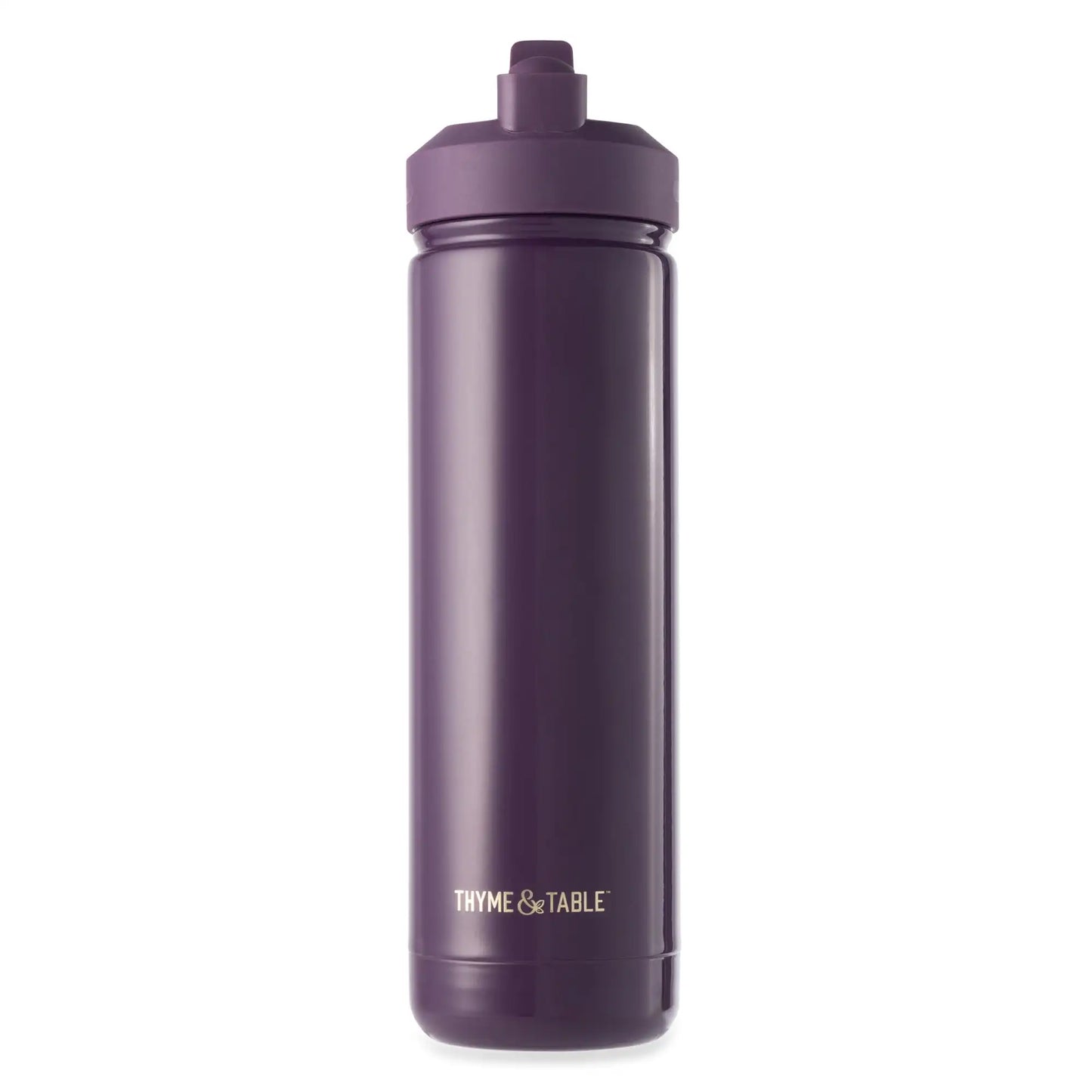 26 Ounce Purple Water Bottle with Straw Lid and Gold Charm