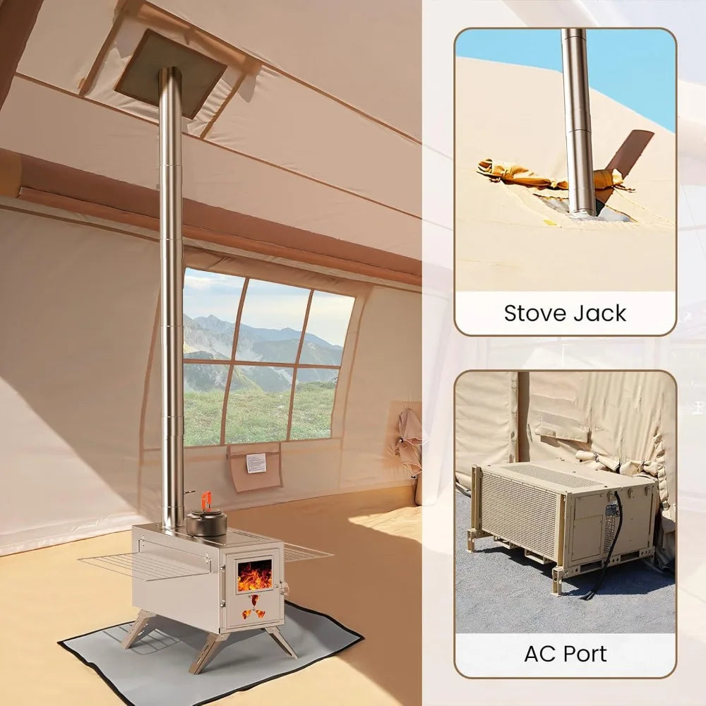 Inflatable Camping Tent with Pump Easy Setup Waterproof Design