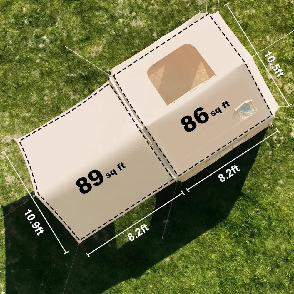 Inflatable Camping Tent with Pump Easy Setup Waterproof Design